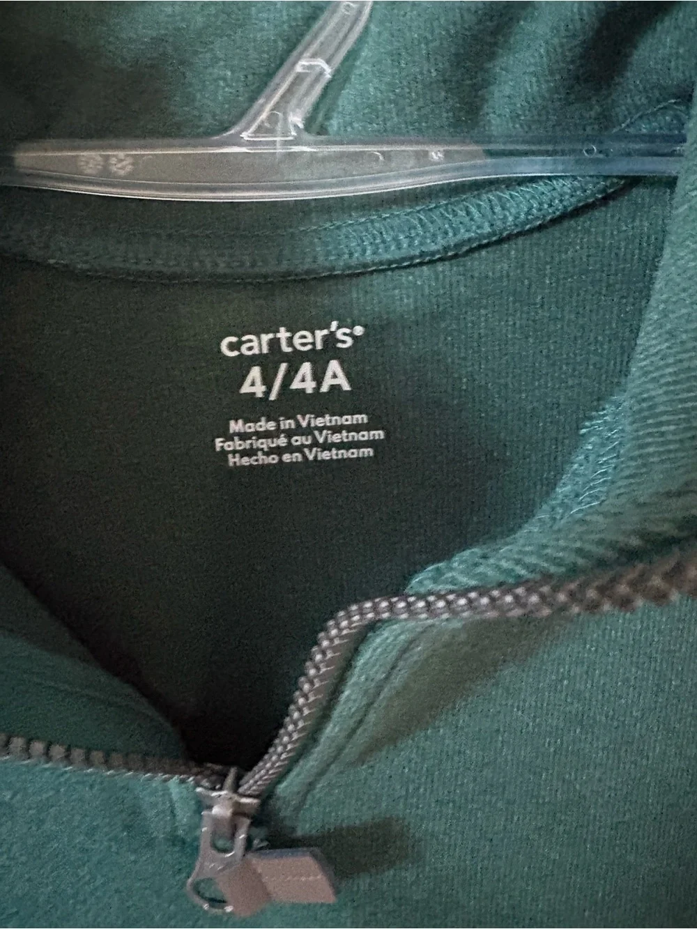 Carter's Dark Green Half-Zip Pullover Hoodie